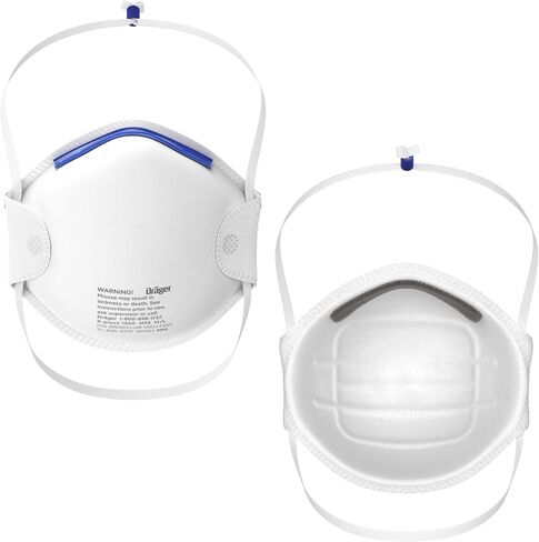Dräger X-plore 1350 N95 Particulate Respirator, 20 Pack, Size M/L, NIOSH-Certified, Disposable Dust Mask, Adjustable Head Harness, Low Breathing Resistance in Kuwait