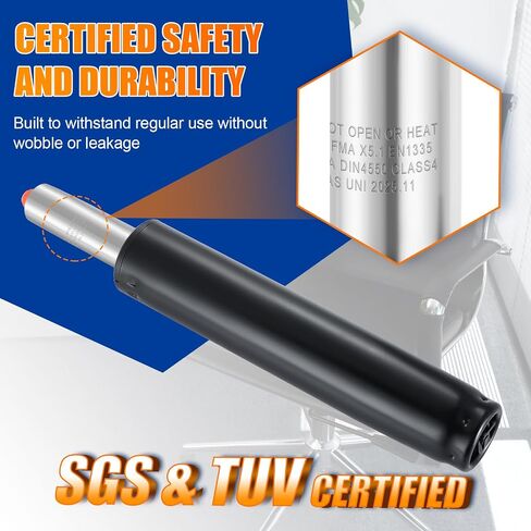 MYFULLY Office Chair Gas Lift Cylinder Replacement, Heavy Duty 441 lbs / 200 kg Capacity, Universal Fit Pneumatic Shock Piston for Most Office, Executive & Gaming Chairs, Class 4 (6.3" Stroke (160mm)) in Kuwait