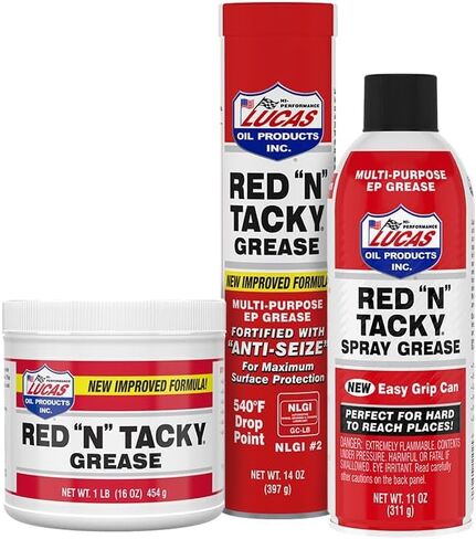Multi Purpose Grease | Red N Tacky | Lithium Complex Grease | 2 Pack | 14 Ounce Cartridge (Red N Tacky, 2 Pack Tube) in Kuwait