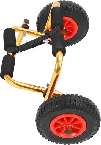 Canoe Carrier Dolly، عربة ألومنيوم قابلة للطي وقابلة للتعديل مع إطارات صلبة مقاس 10 بوصة ونظام حزام آمن لنقل قوارب الكاياك الصغيرة in Kuwait