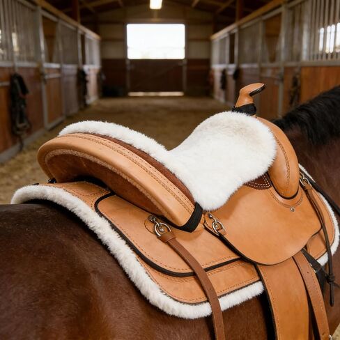 Saddle Cushion, Plush Saddle Cushion, Helps with Stability and Cushioning During Equestrian Riding in Kuwait