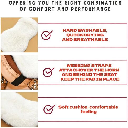 Saddle Cushion, Plush Saddle Cushion, Helps with Stability and Cushioning During Equestrian Riding in Kuwait