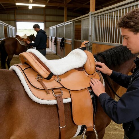 Saddle Cushion, Plush Saddle Cushion, Helps with Stability and Cushioning During Equestrian Riding in Kuwait