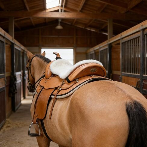 Saddle Cushion, Plush Saddle Cushion, Helps with Stability and Cushioning During Equestrian Riding in Kuwait