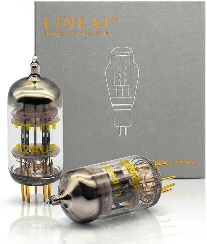 Aurora Series 12AU7/ECC82 Vacuum Tube, Golden Pins, Dual-Plate Extreme Precision Matched Pair, Elegantly Packaged Gift Box (2 Pack) in Kuwait