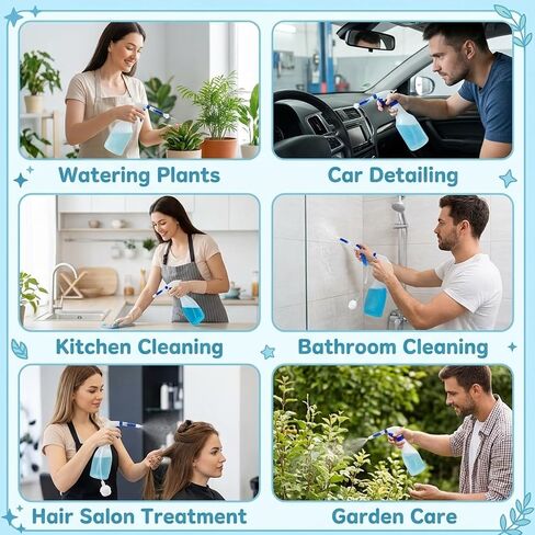 6 PCS Universal Fit 360 Spray Bottle Adapter Flexible, Tilted Spray Bottle Adapter for Cleaning Solutions, Gardening, and Household Use in Kuwait
