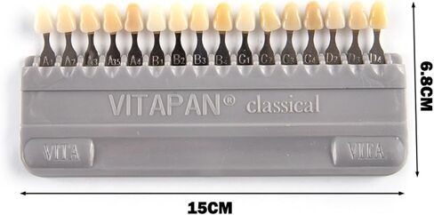 3D-Master 16 Colors Teeth Whitening Shade Guide, Replacement for Vita Classical Tooth Bleaching Shade Mold, Dental Color Comparison Tool for Oral Care Tracking in Kuwait