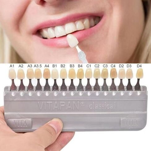 3D-Master 16 Colors Teeth Whitening Shade Guide, Replacement for Vita Classical Tooth Bleaching Shade Mold, Dental Color Comparison Tool for Oral Care Tracking in Kuwait