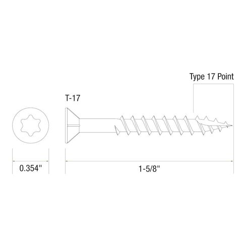 براغي Grip-Rite PrimeGuard Plus المتميزة للمشاريع الخارجية - رأس بوق - محرك نجمة T-25 - براغي خشبية ذات خيط خشن - 8 × 1-5/8 بوصة - صندوق عدد 67 - أبيض - P158STWH67 in Kuwait