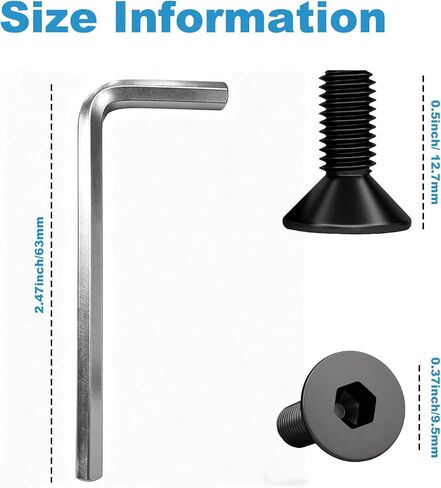 براغي بديلة لمرابط Delta وShimano SPD - مناسبة لأحذية Spin Bike بدون مشبك (المشابك غير متضمنة) (أسود) (12 قطعة) in Kuwait
