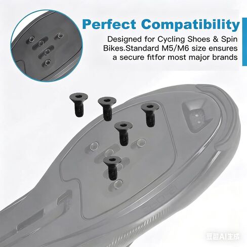 براغي بديلة لمرابط Delta وShimano SPD - مناسبة لأحذية Spin Bike بدون مشبك (المشابك غير متضمنة) (أسود) (12 قطعة) in Kuwait