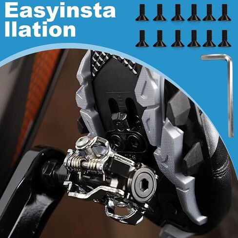 براغي بديلة لمرابط Delta وShimano SPD - مناسبة لأحذية Spin Bike بدون مشبك (المشابك غير متضمنة) (أسود) (12 قطعة) in Kuwait