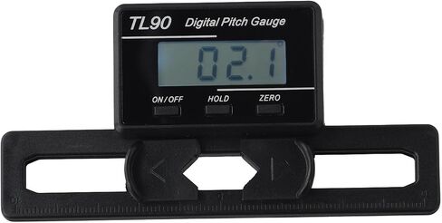 مقياس الميل TL90 مع شاشة LCD، جيروسكوب حلزوني للزاوية الأفقية، عداد هليكوبتر رئيسي 250-800 مم، أسود in Kuwait