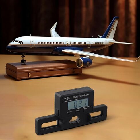 مقياس الميل TL90 مع شاشة LCD، جيروسكوب حلزوني للزاوية الأفقية، عداد هليكوبتر رئيسي 250-800 مم، أسود in Kuwait