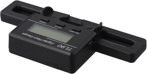 مقياس الميل TL90 مع شاشة LCD، جيروسكوب حلزوني للزاوية الأفقية، عداد هليكوبتر رئيسي 250-800 مم، أسود in Kuwait