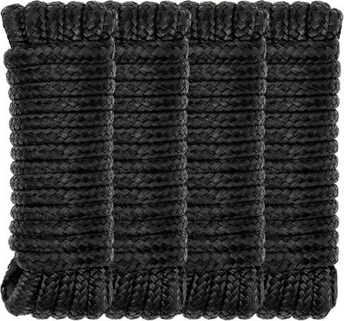 NewDoar 2 Pack 1/2in x 15ft Double Braided Nylon Dock Lines Boat Ropes for Docking with Loop Marine Grade Mooring Lines with 12" Pre-Spliced Eye High Strength Anchor Rope for Pontoon Speedboat Fishing in Kuwait