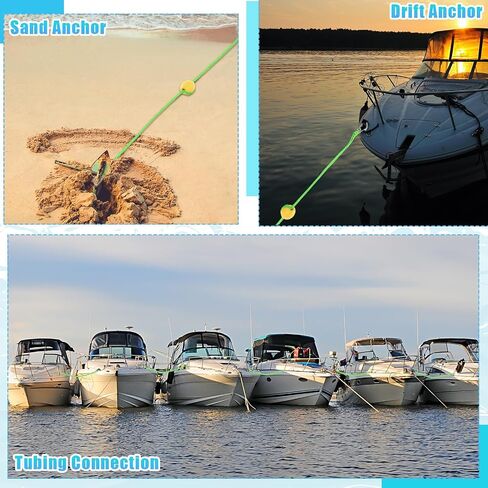 SATINIOR 2 Pcs Floating Kayak Tow Rope with Clips, 40 FT Each, Heavy Duty Float Rope Connect Rescue Line for Anchor Kayaks Fishing Boat Accessories Marker Buoy Float Drift 2000 Lbs in Kuwait