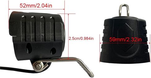 Bike Headlight, 12W Bright Headlight for Ebike 36V 48V 52V 60V, Mini Bike Headlight Kit with Horn and 1.5m Wire, Front Light for Ebike, Scooters, Motorcycle and Others in Kuwait