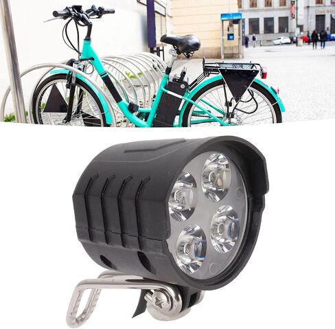 Bike Headlight, 12W Bright Headlight for Ebike 36V 48V 52V 60V, Mini Bike Headlight Kit with Horn and 1.5m Wire, Front Light for Ebike, Scooters, Motorcycle and Others in Kuwait