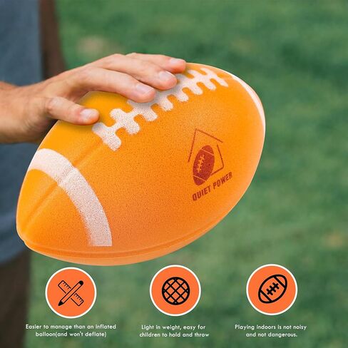 Silent Indoor Football Soft Foam Quiet Football for Indoor & Outdoor Play Low Bounce, Soft Impact Design Gift-Ready for Home & Backyard Use in Kuwait