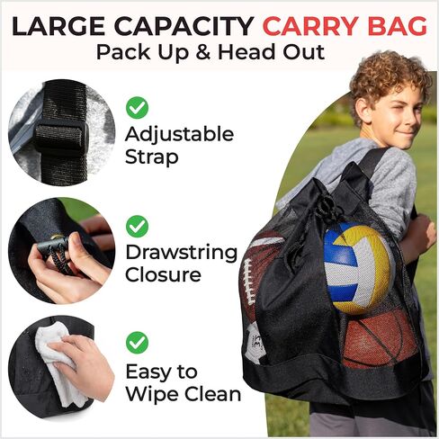 5 Pcs Sport Balls Set Official Size Athletic Balls Include Soccer, Football, Basketball, Volleyball, Playground Ball, Kickball Set, Ball Pump for Indoor Outdoor Game Youth Adult in Kuwait