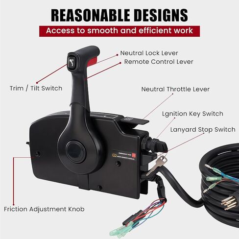 881170a5-4000 Side Mount for Mercury Outboard Engine Throttle Outboard Remote Control Box with 8pin in Kuwait