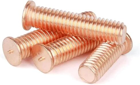 Spot Welding Screws Carbon Steel Copper Plated Stud Weld Spot Welding Screw Solder Point Nail Bolt(14mm,10pcs M6) in Kuwait