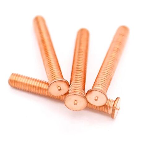 Spot Welding Screws Carbon Steel Copper Plated Stud Weld Spot Welding Screw Solder Point Nail Bolt(14mm,10pcs M5) in Saudi Arabia