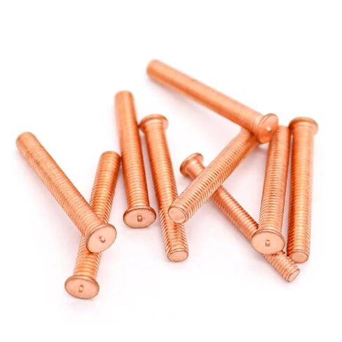 Spot Welding Screws Carbon Steel Copper Plated Stud Weld Spot Welding Screw Solder Point Nail Bolt(14mm,10pcs M5) in Saudi Arabia