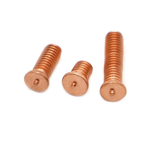 Spot Welding Screws Carbon Steel Copper Plated Stud Weld Spot Welding Screw Solder Point Nail Bolt(6mm,M4 10pcs) in Kuwait