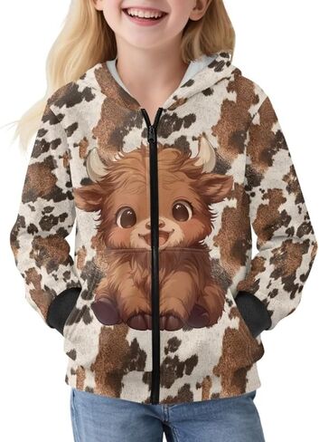 Upetstory Kids Zip Up Hoodies Hooded Sweatshirt for Girls Boys in Saudi Arabia