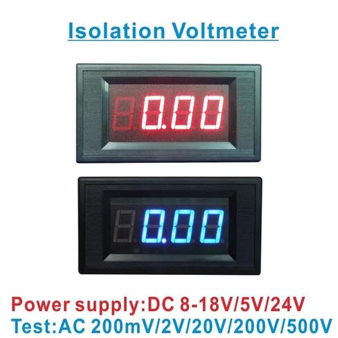 1pc YB5135Ai AC 200mV 2V 20V 200V 500V Voltage Meter Isolated Power Supply 8-18V Volt Panel Meter LED Digital Isolation Voltmeter(Blue,AC500V,Power Supply DC5V) in Kuwait
