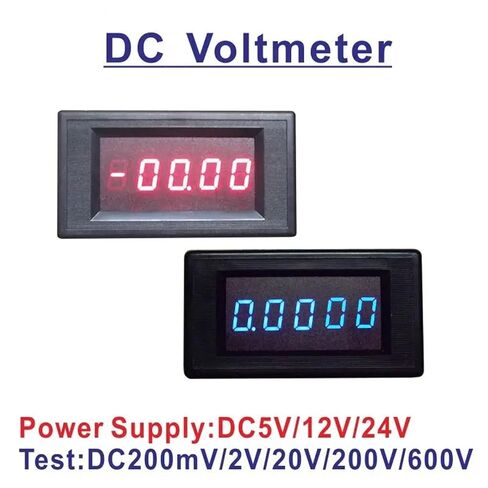 1 قطعة YB5145A LED الفولتميتر الرقمي 4 1/2 مقياس الجهد الكهربائي DC200mV/2V/20V/100V/200V/600V 4.5 مقياس الجهد الكهربي (أحمر، DC200V، مصدر الطاقة DC24V) in Kuwait