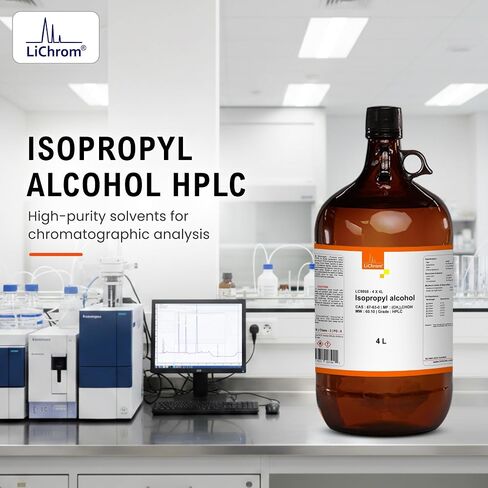 كحول الأيزوبروبيل، درجة HPLC من LiChrom | مذيب عالي النقاء للاستخدام اللوني والتطبيقات التحليلية والاستخدامات البحثية | 4 لتر in Kuwait