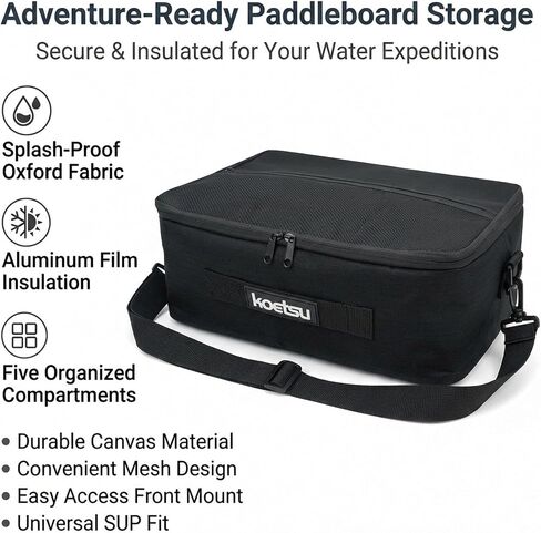 Deck Bag Paddleboard Accessories Waterproof Insulated Storage Oxford Cloth Aluminum Film Five Compartments Suitable for Kayak in Kuwait