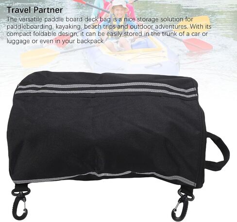 Paddle Board Deck Bag, Paddleboard Storage Dry Bag, Water Proof Deck Bag for Paddle Boards Kayaks, Kayaks Paddleboard Surfboard Accessories Black in Kuwait