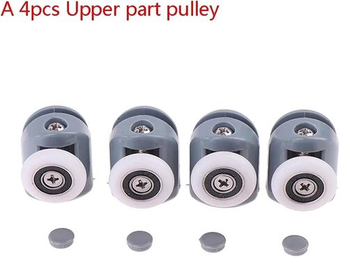 4pcs Shower Rooms Cabins Pulley Shower Room Roller Runners Wheels Pulleys Glass Sliding Door Pulley(A 25mm Diameter) in Kuwait