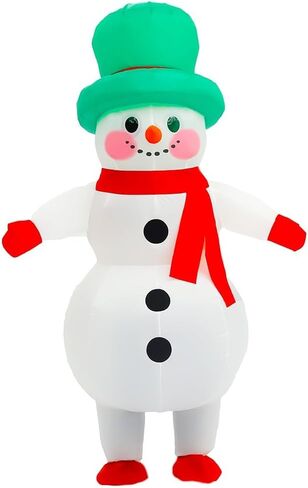 Inflatable Christmas Costume for Adults Funny Blow up Xmas Tree, Snowman, Santa Claus Costume Suit Xmas Outifit in Saudi Arabia