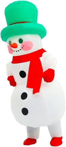 Inflatable Christmas Costume for Adults Funny Blow up Xmas Tree, Snowman, Santa Claus Costume Suit Xmas Outifit in Saudi Arabia