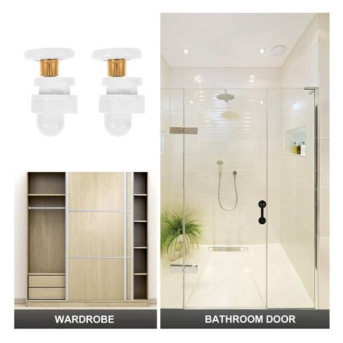 2pcs Old Fashioned Arc-Shaped Roller for Shower Room Bathroom Hanging Pulley Wheel Replacement Sliding Door Hardware in Kuwait