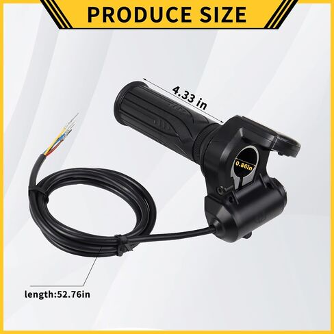 GregYoung 36v Scooter Throttle,6 Pin Scooter Replacement Parts with Battery Charge Display,Compatible with Gotrax Flex Electric Scooter in Kuwait