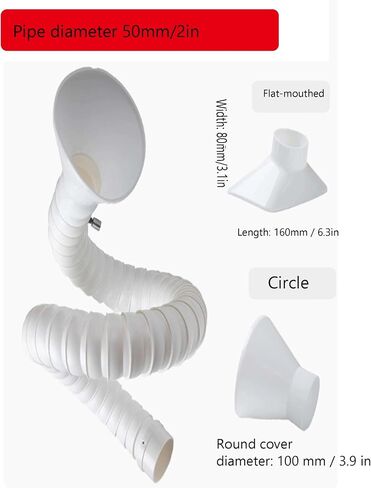 Universal Flexible Hose Dust Collection Hood for Laser Welding Fume Extraction, Includes Valve & Circular Nozzle, 5 x 200cm (2 x 78.7), Ideal for Laboratories in Kuwait