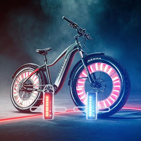 Bike Spoke Lights, Waterproof Bicycle Wheel Lights for Night Riding, Motion Sensor & Light Sensor, 32 Safety Lighting Modes, 2 Sets Bicycle Wheel Lights, Auto & Manual Dual Switch, Rechargeable in Saudi Arabia