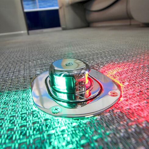 ضوء ملاحة LED قابل للطي من قبل الشركات المصنعة - معتمد من ABYC C-5، من الفولاذ المقاوم للصدأ، ضوء كومبو أحمر وأخضر بحري حاصل على تصنيف IP66 in Kuwait