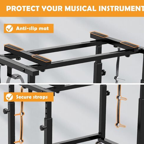 Pro Piano Stand Keyboard Stand for 49 54 61 88 Key, Heavy Duty Piano Table Synth Stand, Professional DJ Keyboard Table, Recording Studio Workstation in Kuwait