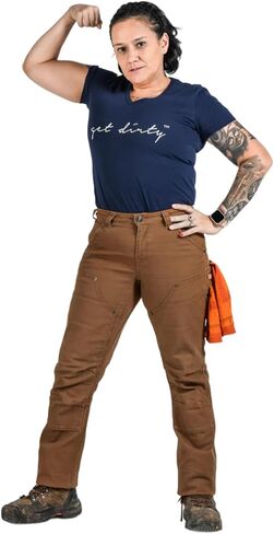 بنطال Dovetail Workwear Britt Utility Cargo للنساء، مقاس ساق مستقيمة، 11 جيبًا عمليًا in Kuwait