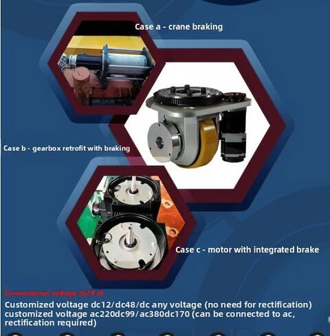 Electromagnetic Power-Off Brake, 3N·m, 77mm 10×9 D Shaft, DC24V Holding Brake for Servo & Stepper Motors (1 Pack) in Kuwait