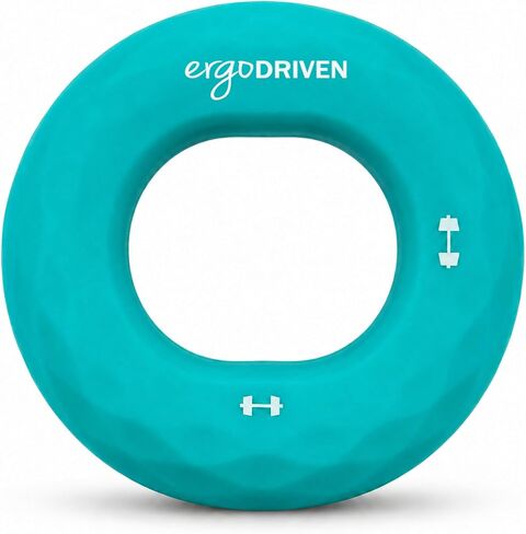 مدرب قوة القبضة من Ergodriven | حلقة سيليكون بسيطة بمقاومتين، خالية تمامًا من مادة BPA/اللاتكس/المطاط/PFAS، ملحق مكتبي جميل من الناحية الجمالية in Kuwait