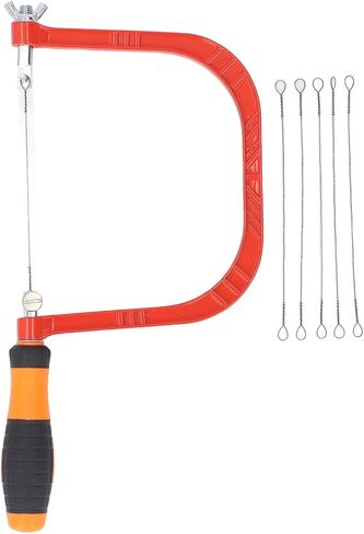 6 Inch Coping Saw Fret Cutter Saw Mini Wire with Non Slip Threaded Clamp for Woodworking Soft Metals Plastic Acrylics in Kuwait