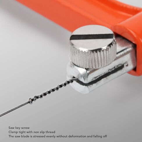 6 Inch Coping Saw Fret Cutter Saw Mini Wire with Non Slip Threaded Clamp for Woodworking Soft Metals Plastic Acrylics in Kuwait